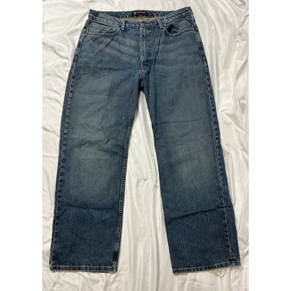 Polo Jeans Co Ralph Lauren Vintage Woodrow Mens 38x32 Blue Straight Denim Jeans